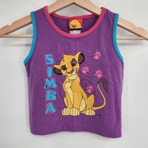 Vintage Disney Simba Tank Top, Size 5T